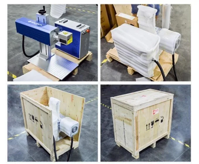 Machine packed in export wooden crate
